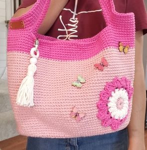 Crochet Shoulder Bag Handmade With Variety Color and Design